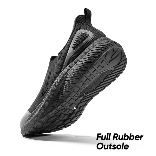 [ALLSWIFIT PACE] Men's Breathable Slip-On Sneakers - ALL BLACK - 3